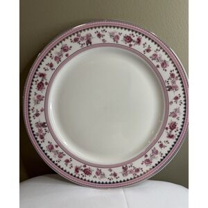 4 Beautiful Grace's‎ Teaware Petite Pink Roses Gold Accents Dinner Plates NEW